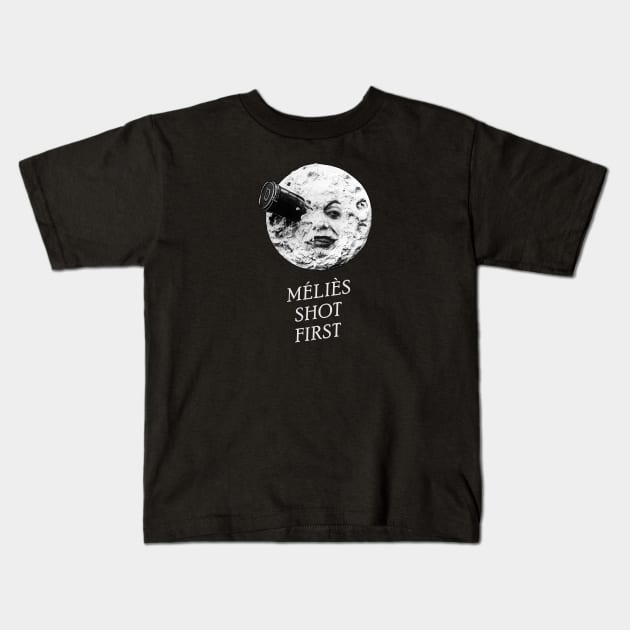 Melies Shot First Kids T-Shirt by TheDigitalBits